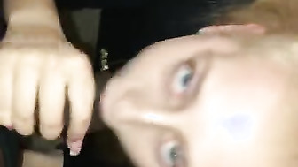 Blonde sucks fat BBC