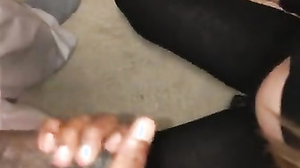 Blonde sucks fat BBC