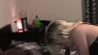 Hot wife cum several times on black dick