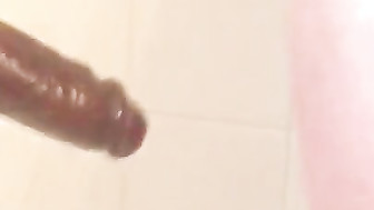 Horny wife Fucks herself with a black dildo