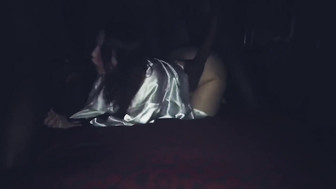 Wife takes 2 black dicks while hubby films