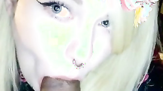 Bunny girl sucks BBC