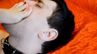 Mistress cuckolds hubby slave and makes him eat stranger cum