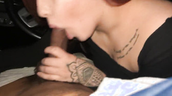 Mouthfucking in the car