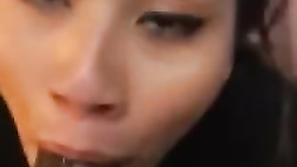 Hot interracial blowjob