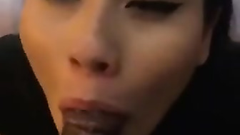 Hot interracial blowjob