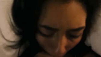 Hot asian girlfriend blowjob