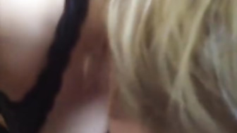 Blond girl loves to suck BBC