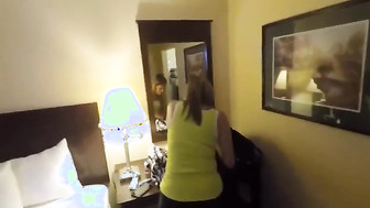 Wife takes 3 cocks in hotel room