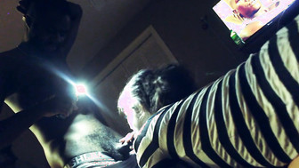 Black guy Fucks white girl in mouth and records on phone