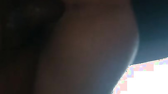 Blue Eyed girl rides and swallows