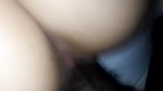 Black cock stretches pussy