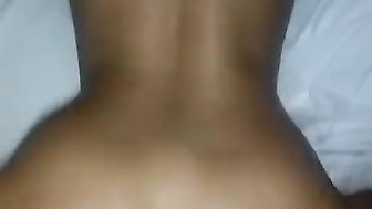 Black cock stretches pussy