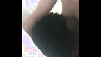 Black guy with huge dick fucks her hard