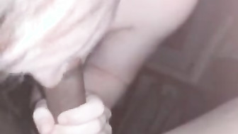 Shy gf sucking and fucking black cock