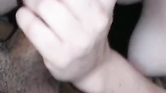 Shy gf sucking and fucking black cock