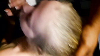 Blond white girl works on BBC