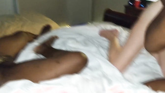Hotwife with two horny black guys
