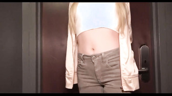 Hot White Girl in First Interracial Scene