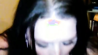 MILF sucks BBC with facial cumshot