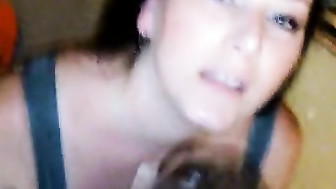 MILF sucks BBC with facial cumshot