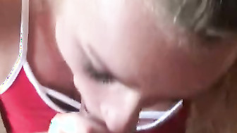 White Teen GF takes BBC in the Ass