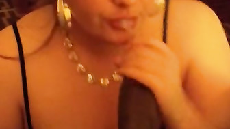 Mature wife sucks black cock and balls