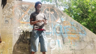 MILF fucked by Black Guy Outdoor