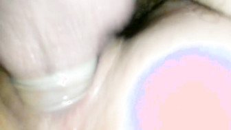 Stranger takes off the condom while hubby films