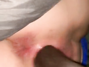 Hubby eating lover's cum